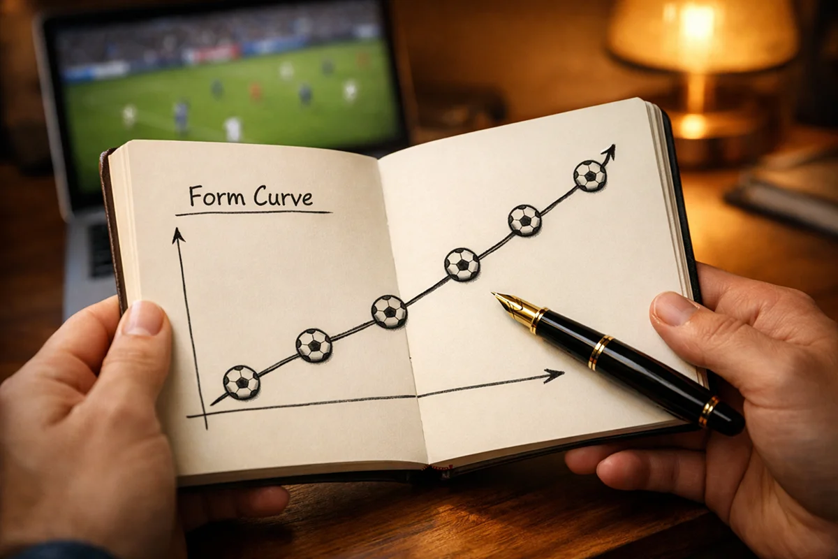 Formkurve-Analyse mit aufsteigendem Trenddiagramm im Notizbuch