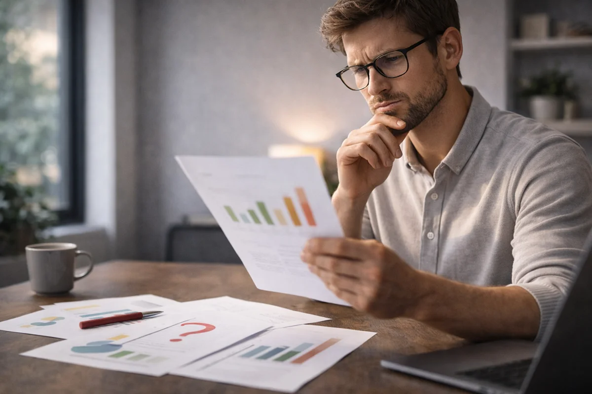 Analytiker pr&uuml;ft kritisch Statistiken und hinterfragt die Daten